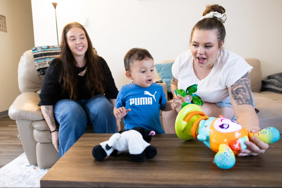 Mom and Child with Toys